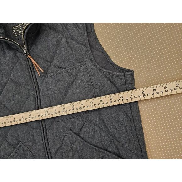 J Crew Sussex Quilted Zip Vest Primaloft Insulated Gray Medium - Picture 7 of 13